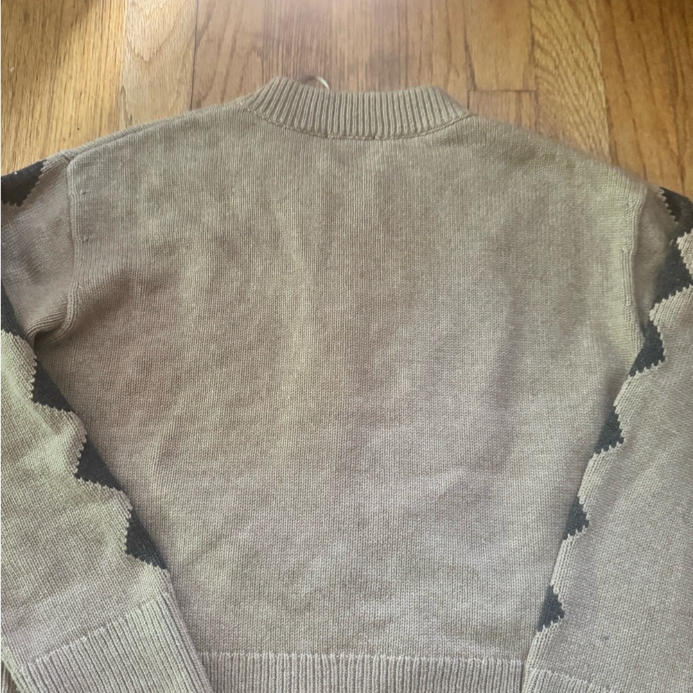 Rails XS Camel and Dark Brown Horse-Pattern Button Cardigan - Picture 8 of 9